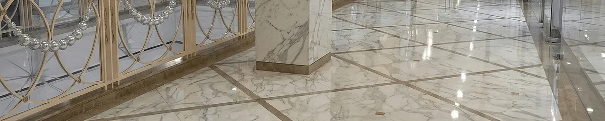 Beautiful marble floor professionally installed in Denver, CO